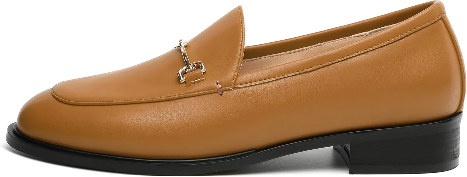 ROSERWISH Loafers for Women Flats Shoes Womens Penny Loafers Slip On Comfortable Office Work Flats Fashion Dress Shoes
