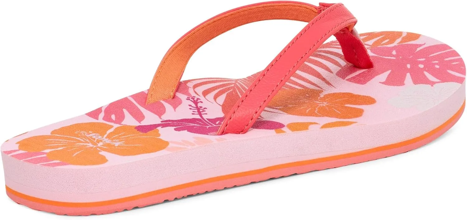 Sanuk Yoga Joy II Tropics | Flip Flops for Women | Yoga Sandals For Women | Women's Beach Sandals | Memory Foam Footbed