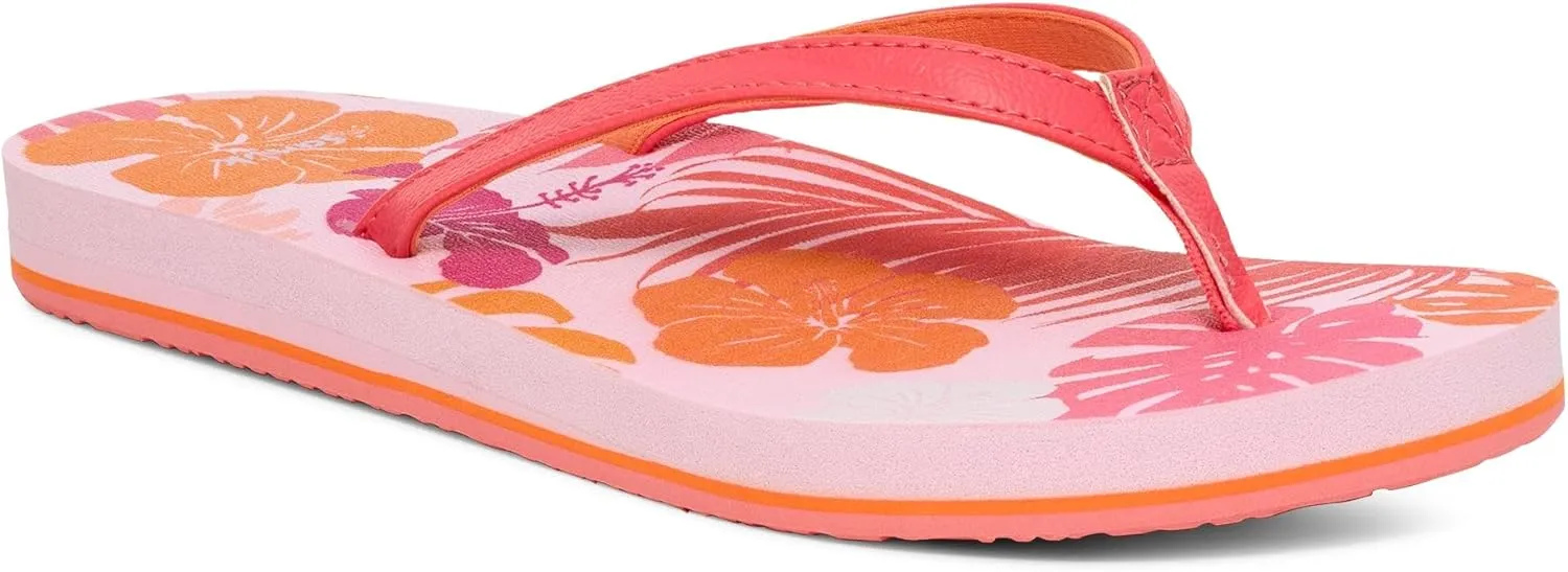 Sanuk Yoga Joy II Tropics | Flip Flops for Women | Yoga Sandals For Women | Women's Beach Sandals | Memory Foam Footbed