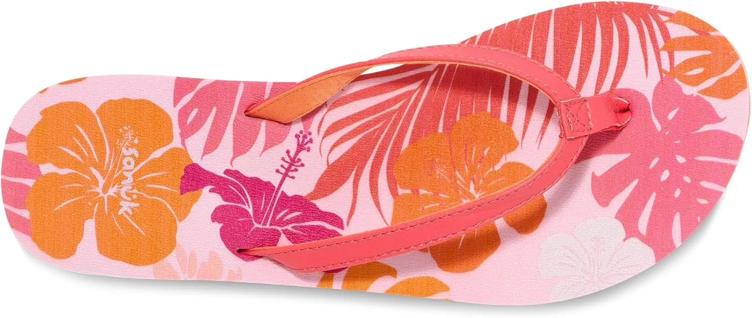 Sanuk Yoga Joy II Tropics | Flip Flops for Women | Yoga Sandals For Women | Women's Beach Sandals | Memory Foam Footbed