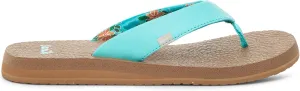 Sanuk Yoga Mat Vintage Floral | Flip Flops for Women | Yoga Sandals For Women | Women's Beach Sandals | Memory Foam Footbed
