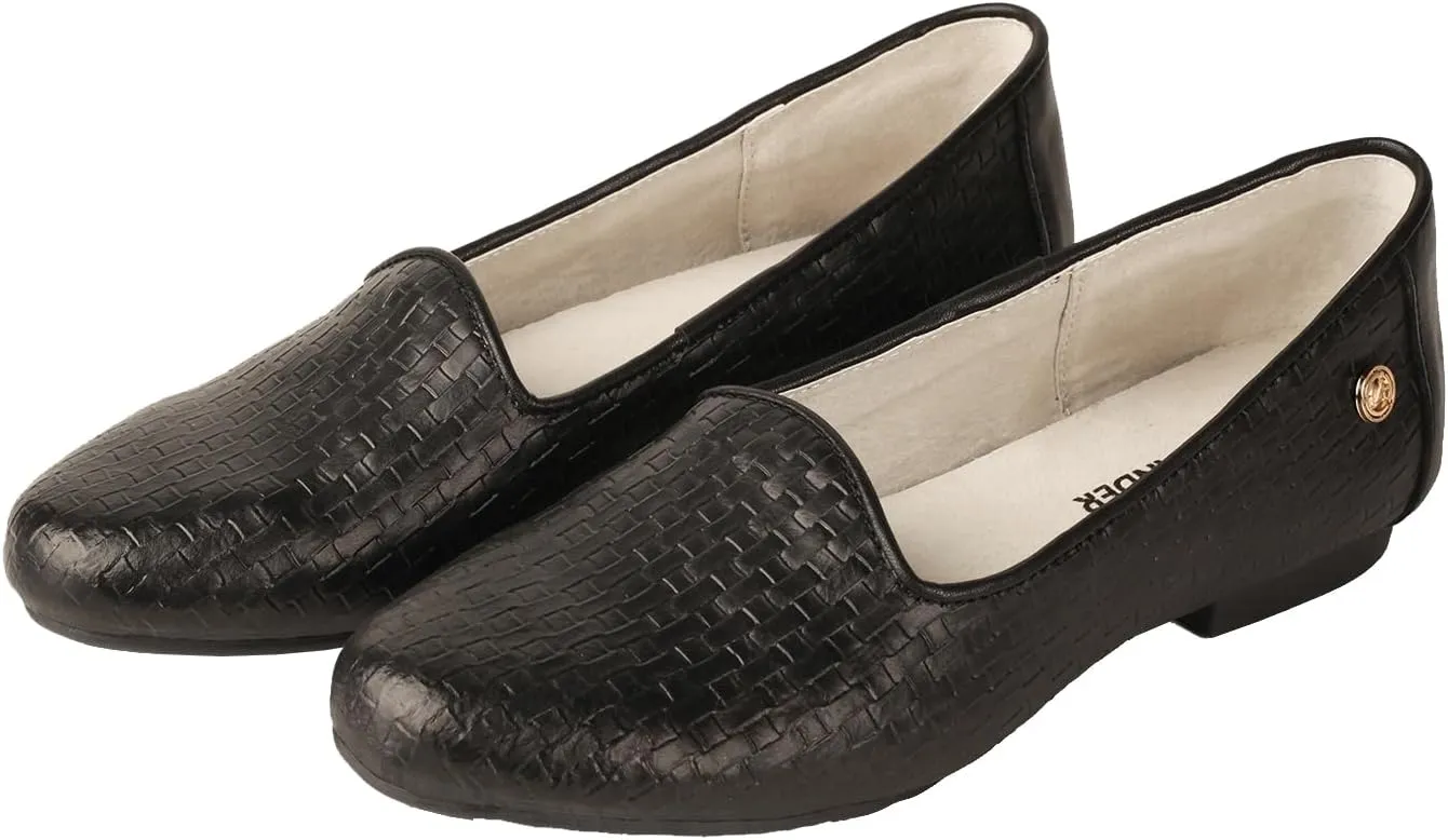 SHOELANDER Elegant Slip-On Crocodile-Print Leather Flats Women's Fashion Shoes