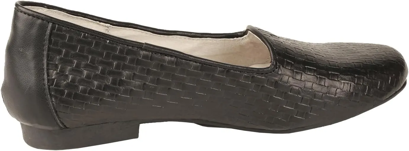 SHOELANDER Elegant Slip-On Crocodile-Print Leather Flats Women's Fashion Shoes