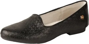 SHOELANDER Elegant Slip-On Crocodile-Print Leather Flats Women's Fashion Shoes