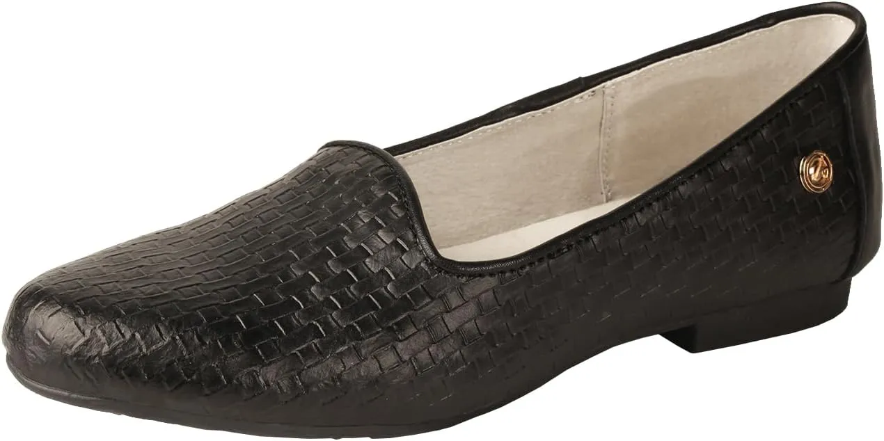 SHOELANDER Elegant Slip-On Crocodile-Print Leather Flats Women's Fashion Shoes