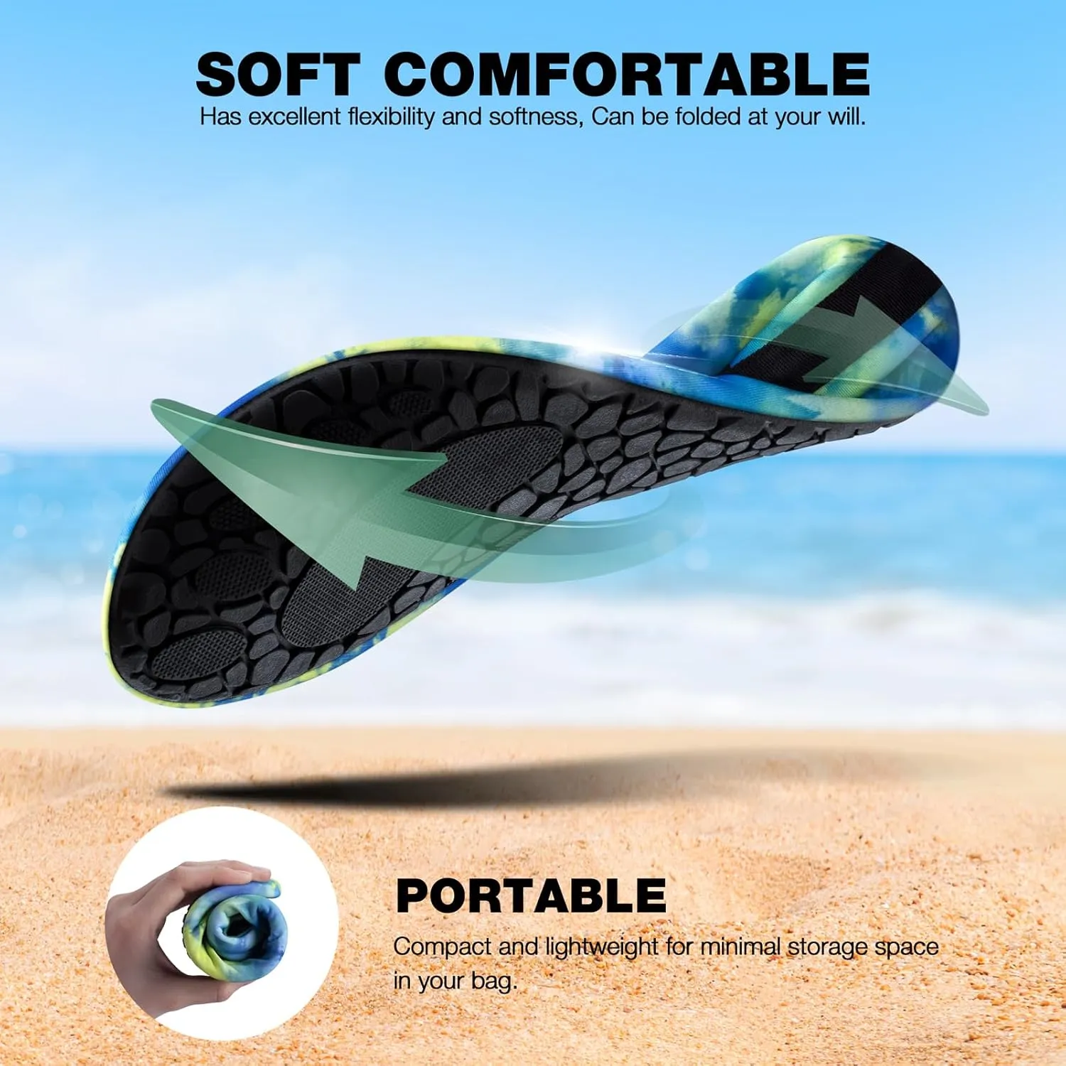 SIMARI Water Shoes Women Men Aqua Socks Beach Barefoot Quick Drying Aqua Aerobics Swim Pool Non Slip Outdoor Travel Essentials Surf River Lake Snorkeling Kayak Yoga Adult Youth