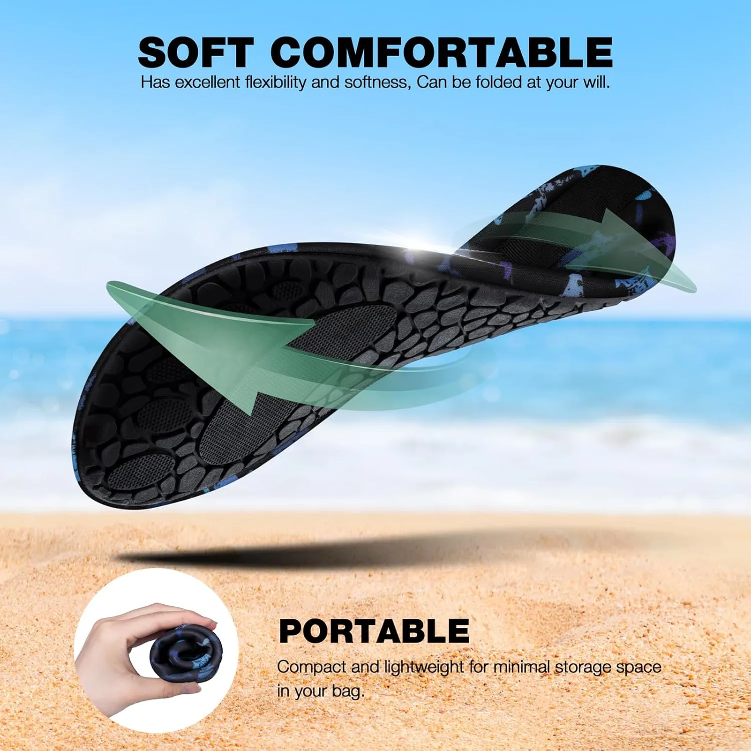 SIMARI Water Shoes Women Men Aqua Socks Beach Barefoot Quick Drying Aqua Aerobics Swim Pool Non Slip Outdoor Travel Essentials Surf River Lake Snorkeling Kayak Yoga Adult Youth