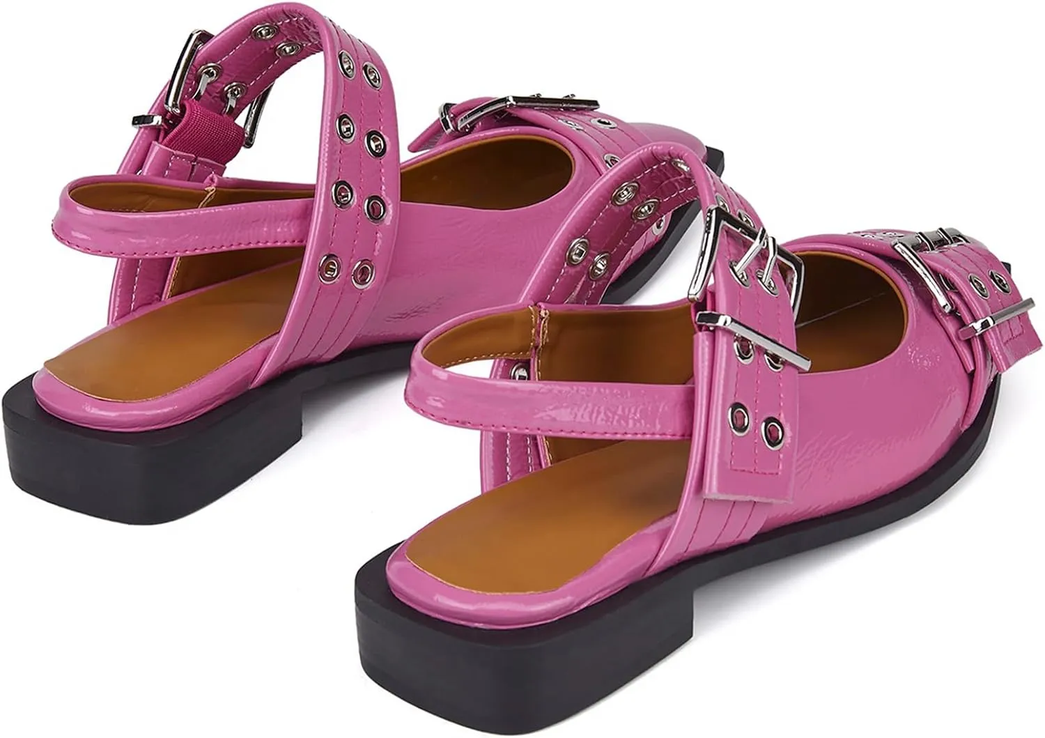Slingback Ballet Flats for Women, Flats Closed Toe Ankle Strap Pump Shoes Flats Formal Dressy Comfortable Casual Classic Office Party Shoes