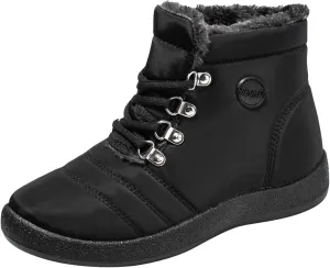 Snow Boots for Women Fur Lined Winter Boots Waterproof Warm Ankle Boots Comfortable Slip On Boots Outdoor Short Boots