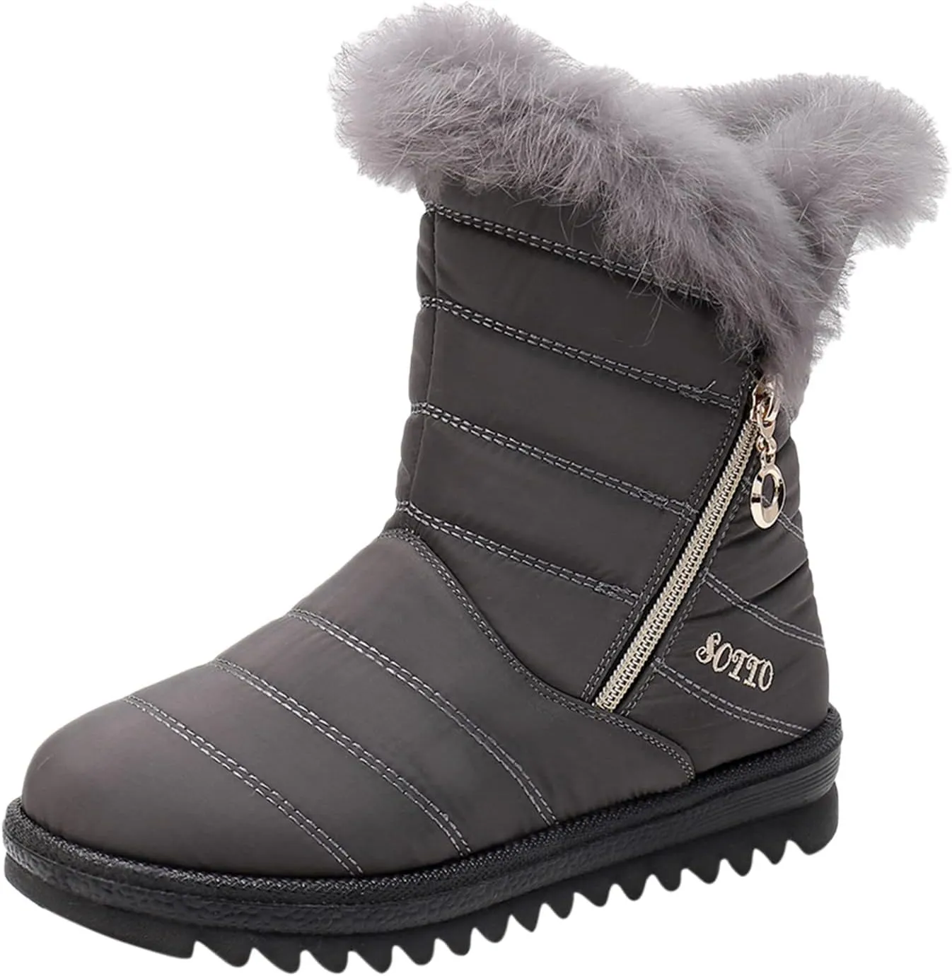 Snow Boots for Women Warm Fur Lined Winter Waterproof Ankle Boots Outdoor Thermal Booties Comfortable Walking Shoes for Women