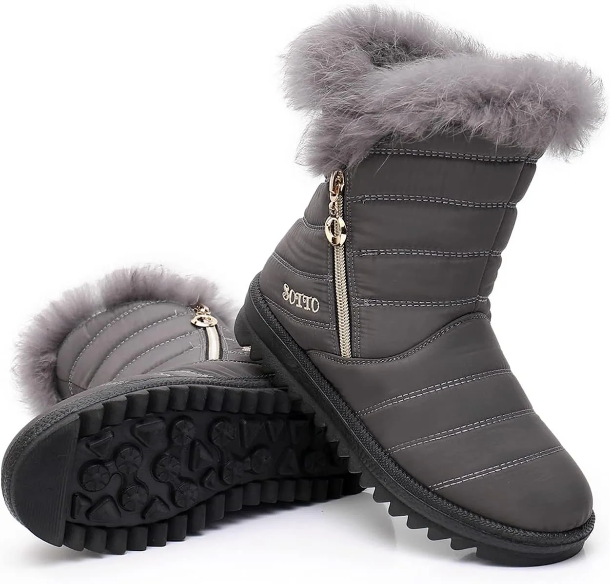 Snow Boots for Women Warm Fur Lined Winter Waterproof Ankle Boots Outdoor Thermal Booties Comfortable Walking Shoes for Women