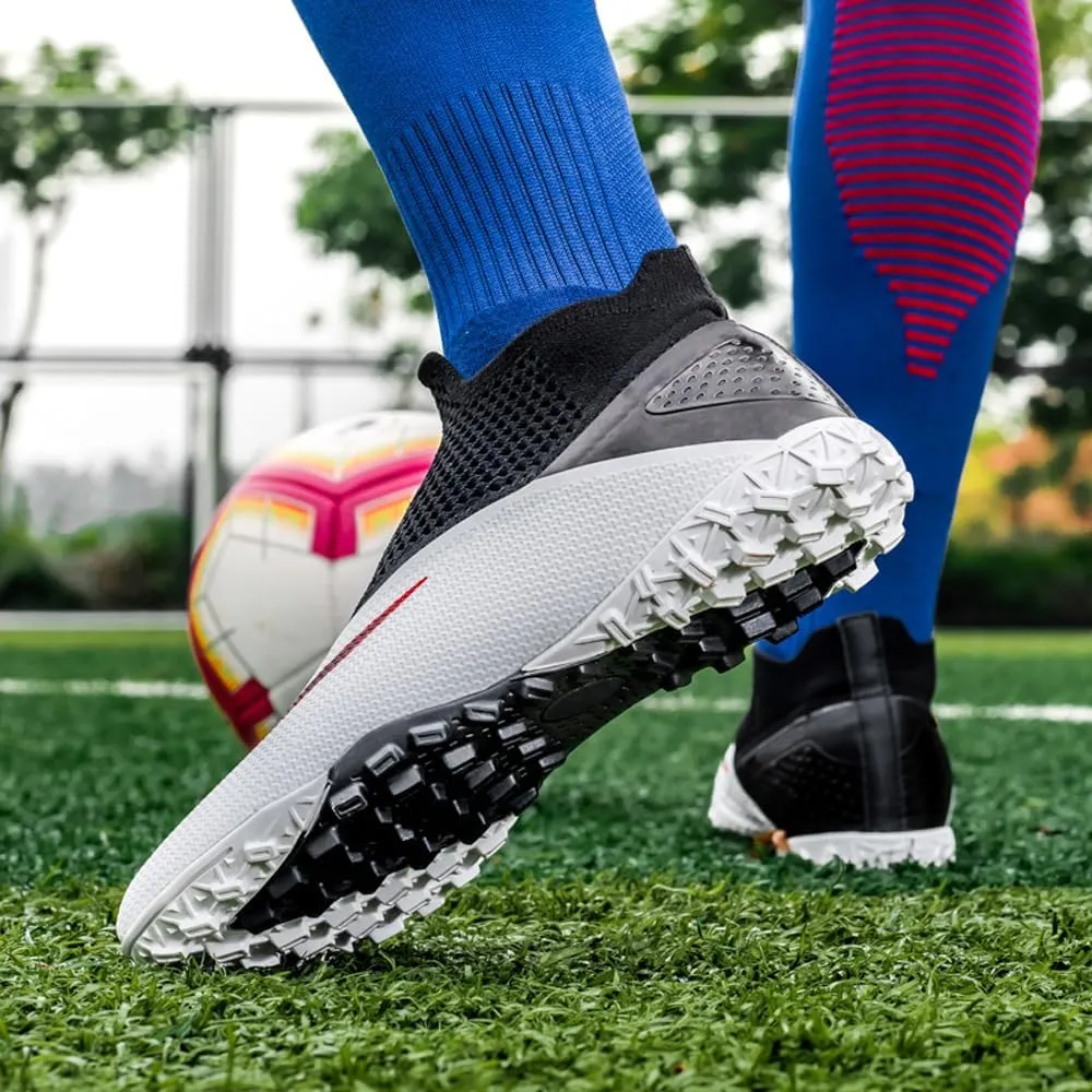 Soft Athletic Soccer Boots for Men: Boys Non-Slip Professional Football Cleats for Outdoor Competition Training