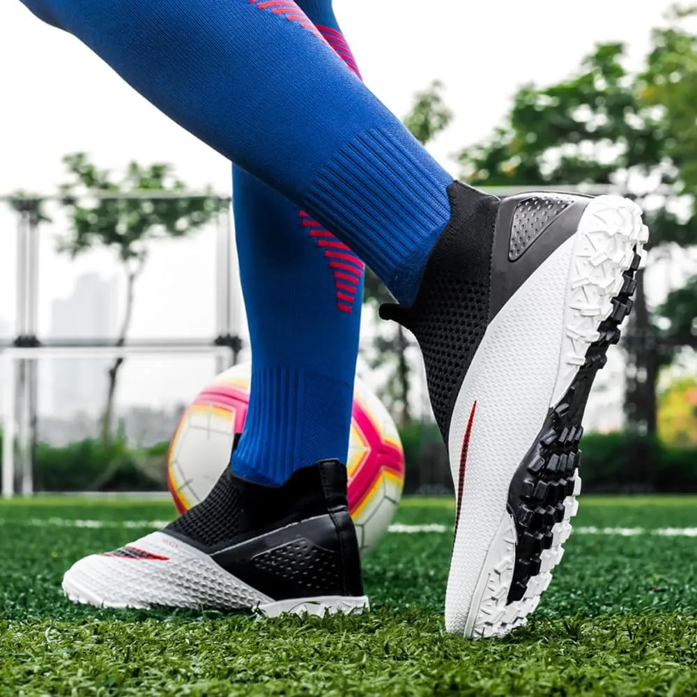 Soft Athletic Soccer Boots for Men: Boys Non-Slip Professional Football Cleats for Outdoor Competition Training