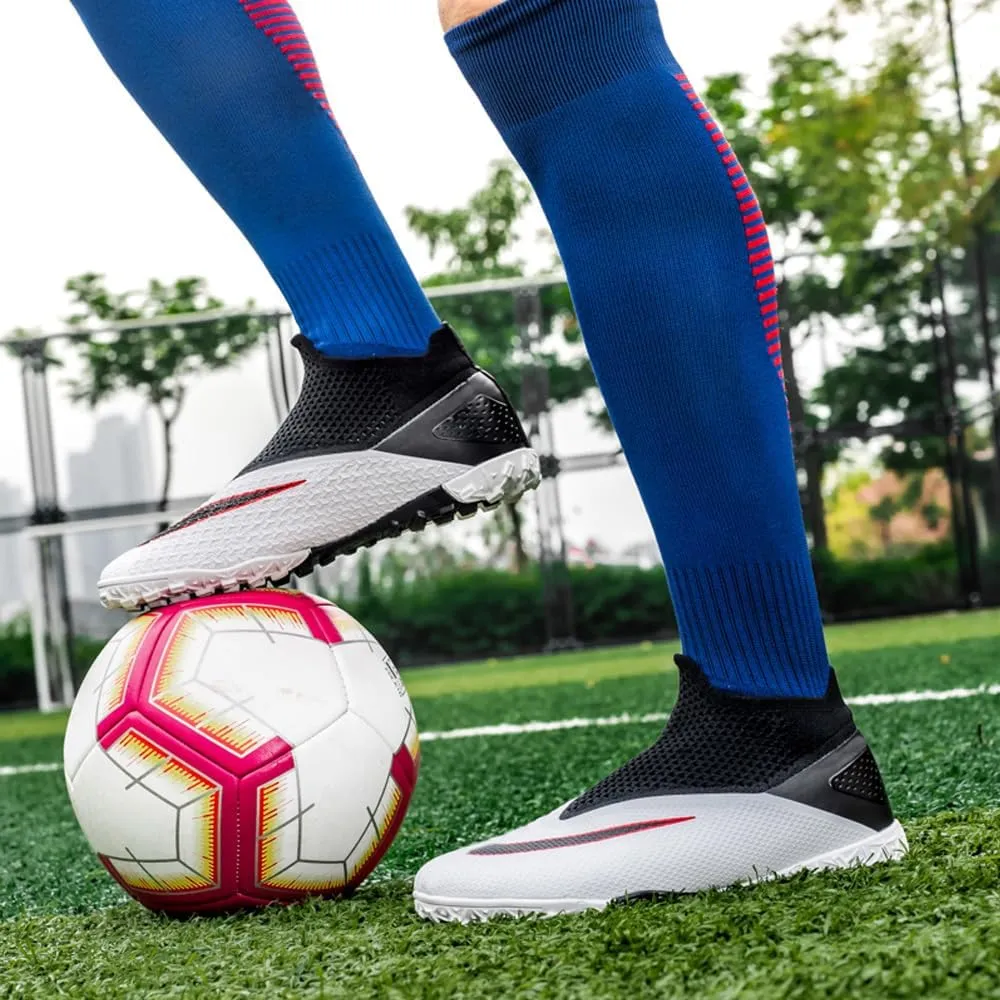 Soft Athletic Soccer Boots for Men: Boys Non-Slip Professional Football Cleats for Outdoor Competition Training