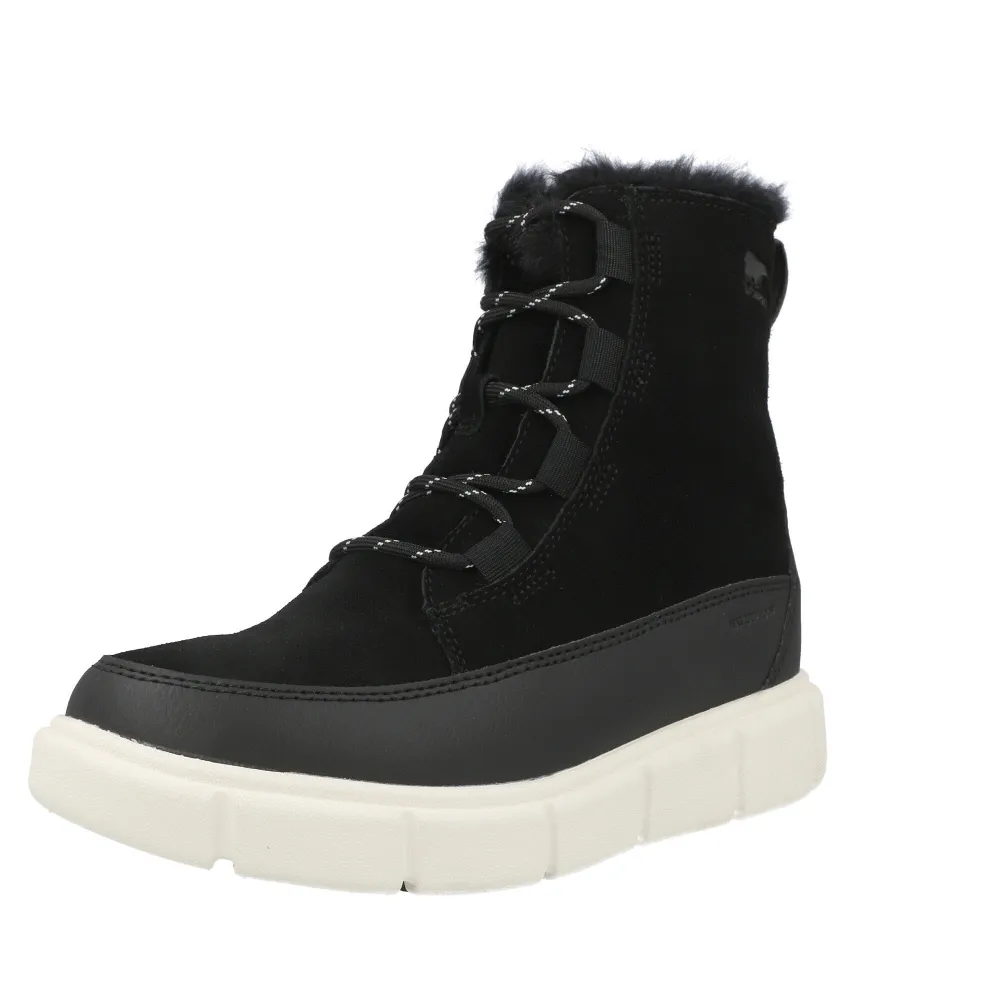 Sorel Explorer III Black Lace Up Kids Winter Boots