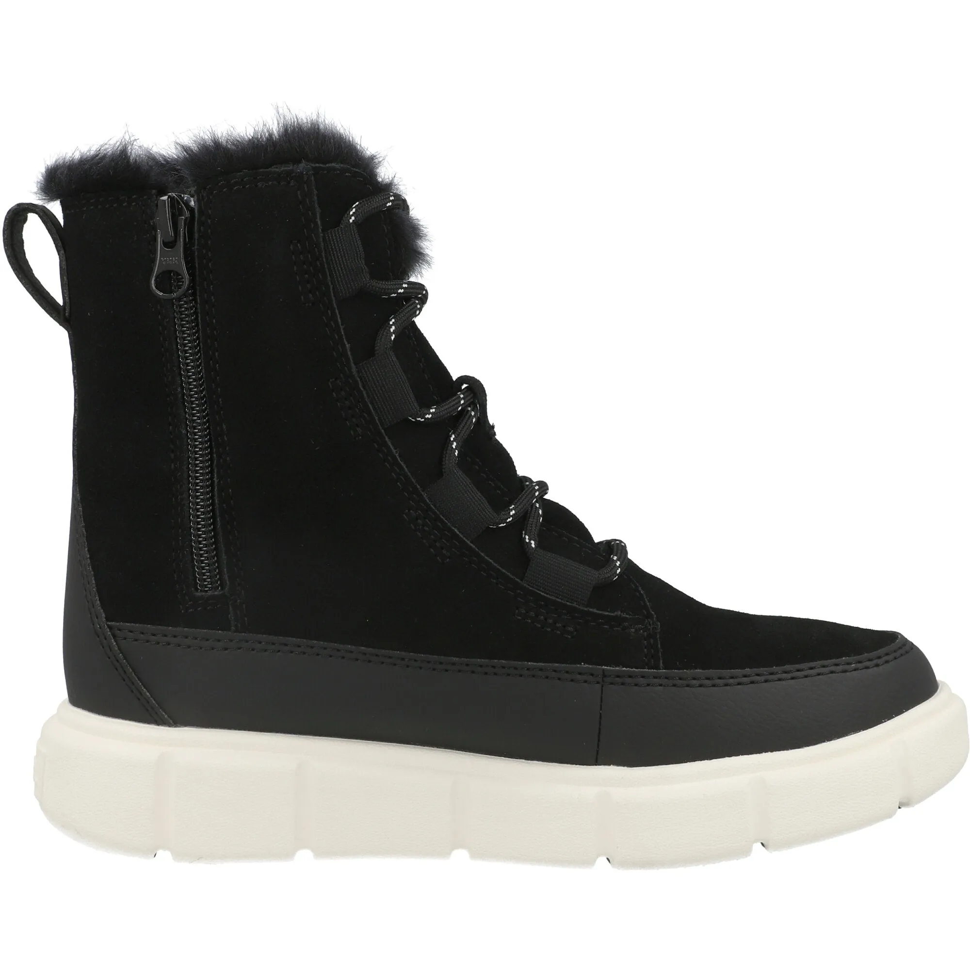 Sorel Explorer III Black Lace Up Kids Winter Boots