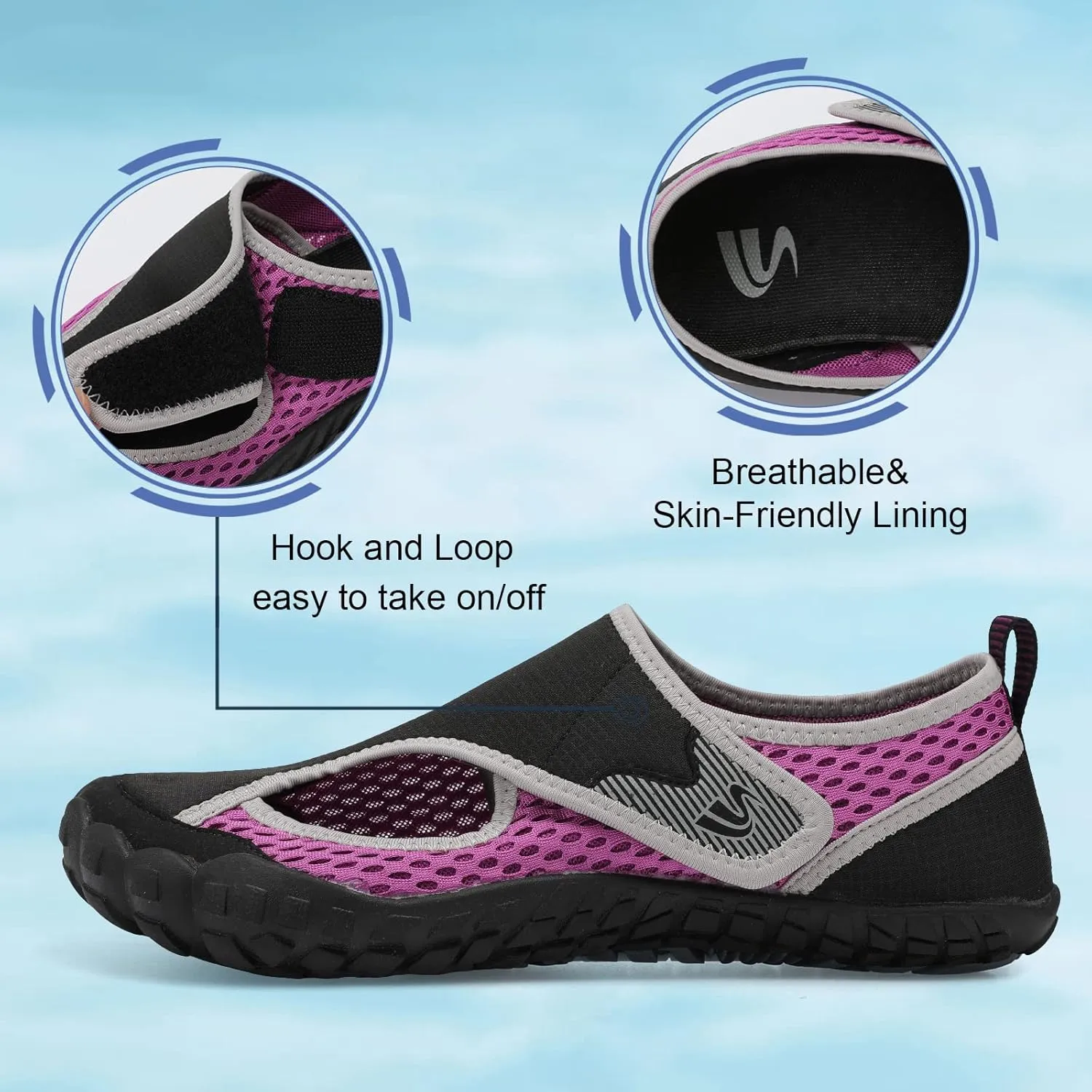 Spesoul Water Shoes for Women Men Quick Dry Aqua Socks for Swim Beach Pool Hiking Training Summer Sandals Outdoor Zero Drop Barefoot Shoes