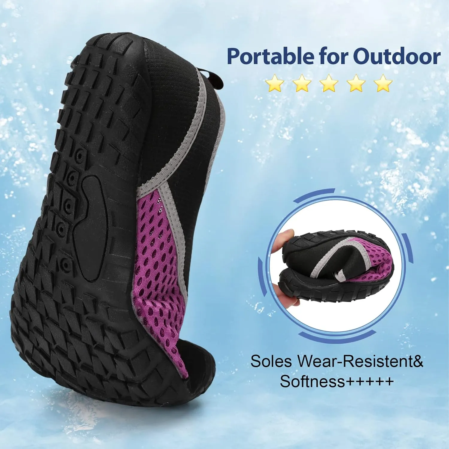 Spesoul Water Shoes for Women Men Quick Dry Aqua Socks for Swim Beach Pool Hiking Training Summer Sandals Outdoor Zero Drop Barefoot Shoes