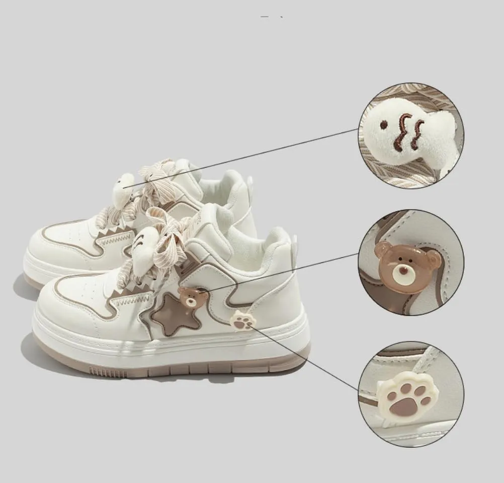 Star Shoes Chunky Sneakers for Women Cute Sneakers 2025 New Y2K Aesthetic Cute Big Toe Anti-Slip Comfort