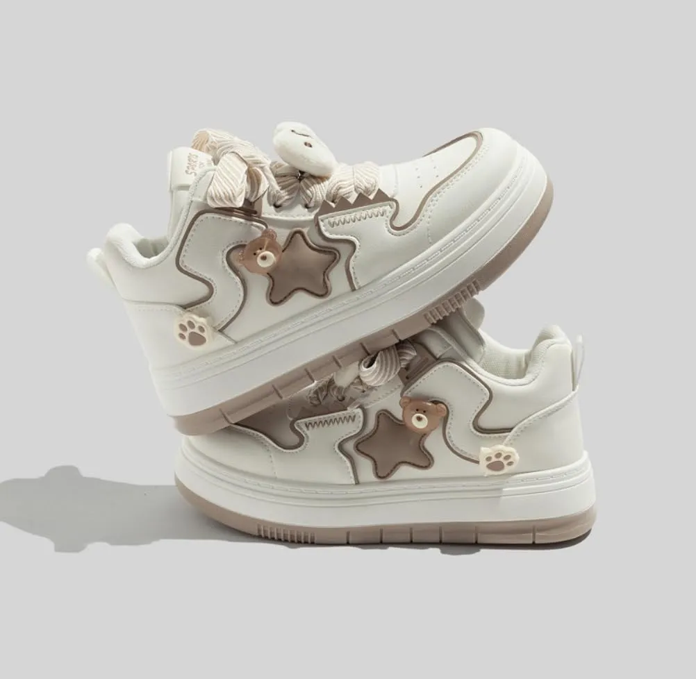 Star Shoes Chunky Sneakers for Women Cute Sneakers 2025 New Y2K Aesthetic Cute Big Toe Anti-Slip Comfort