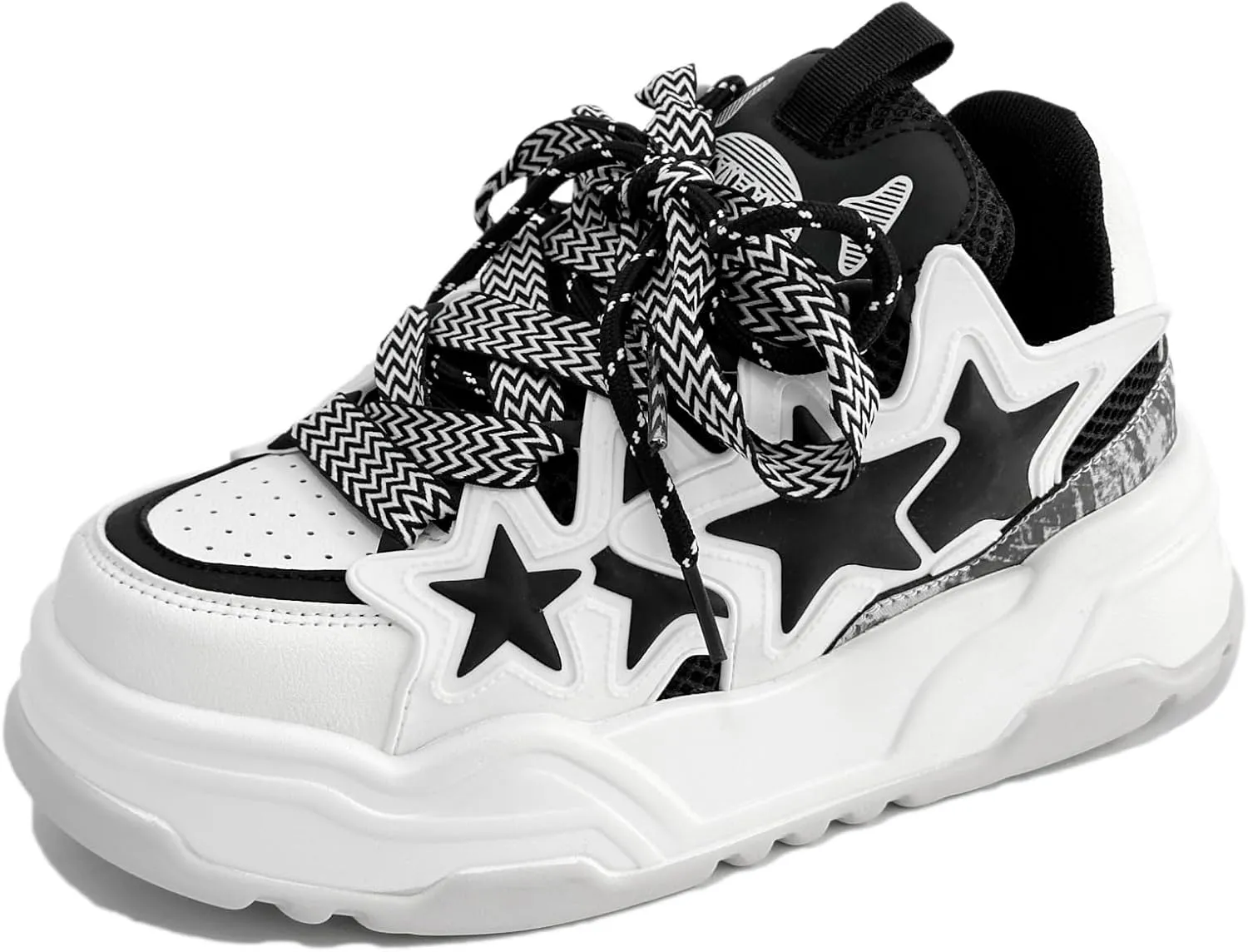 Star Shoes Cute Shoes Y2k Sneakers Chunky Sneakers for Women Anti-Slip Comfort Travel Outdoor Sport US 5.5-9.5