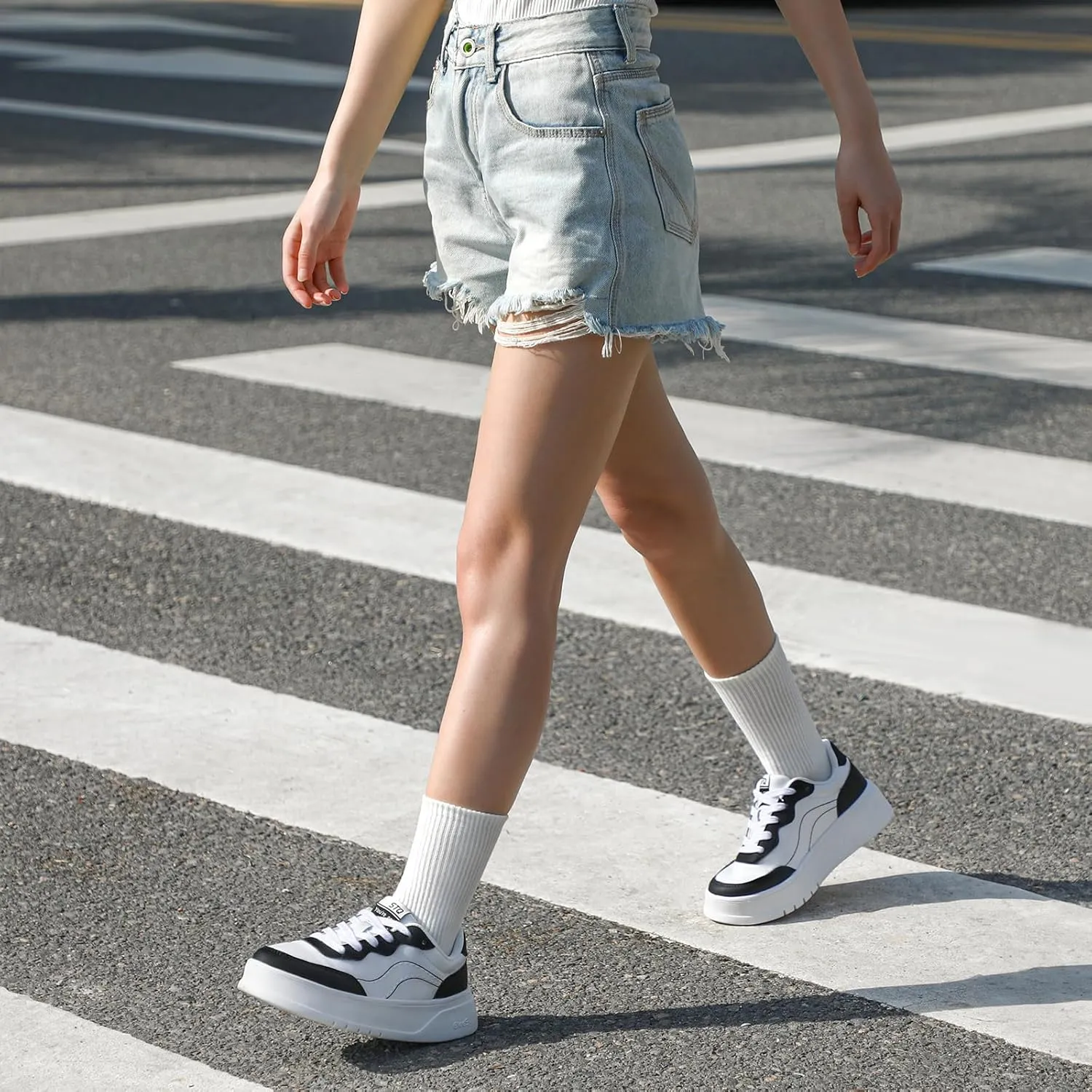 STQ Womens Platform Sneakers Fashion Casual Shoes Trendy Chunky Sneakers for Plantar Fasciitis