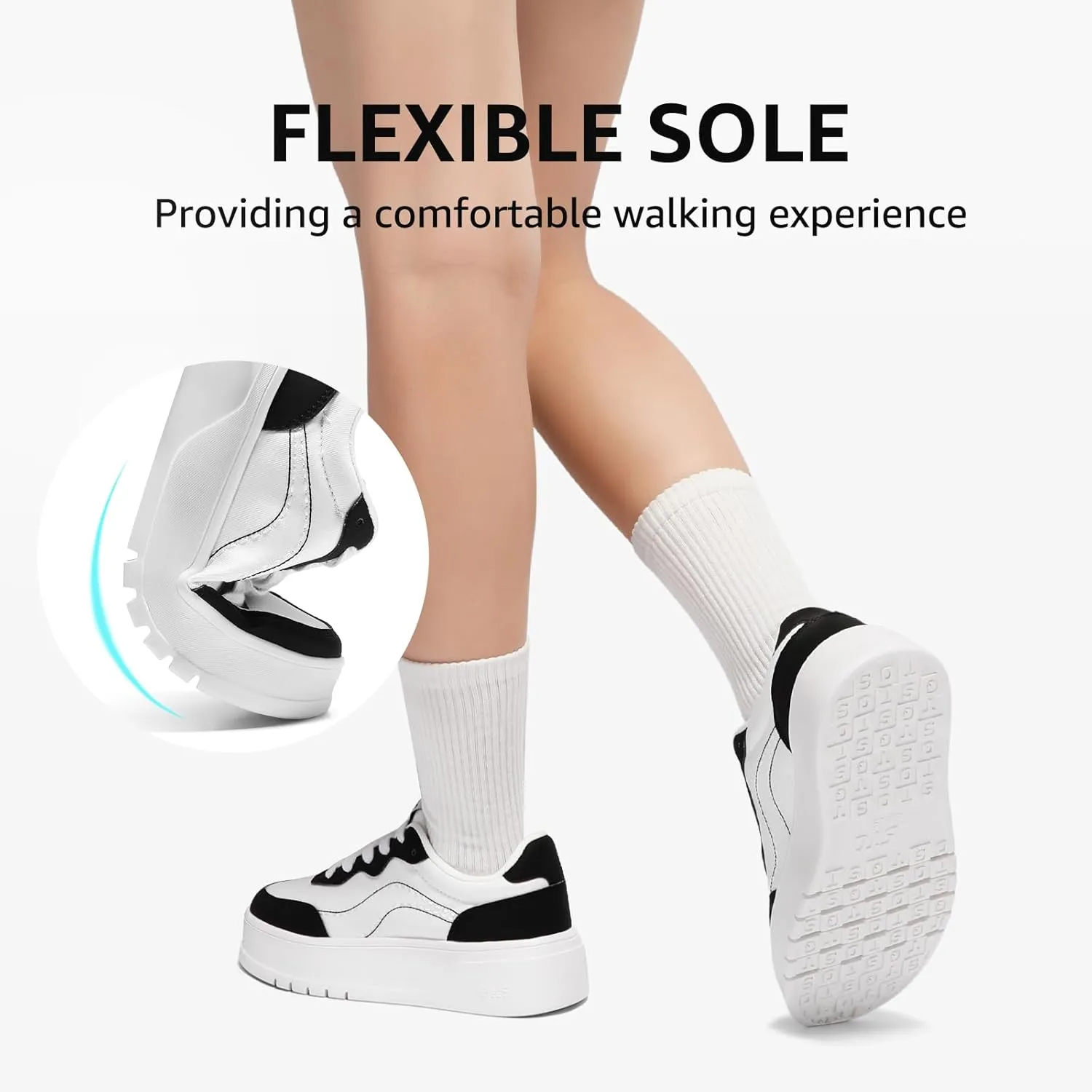 STQ Womens Platform Sneakers Fashion Casual Shoes Trendy Chunky Sneakers for Plantar Fasciitis