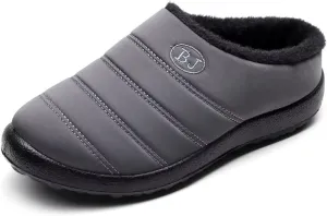 Stunner Women Warm Winter Slippers Fur Lined Slip On Waterproof Indoor Outdoor Warm Mules