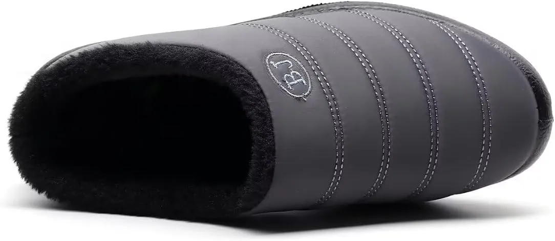 Stunner Women Warm Winter Slippers Fur Lined Slip On Waterproof Indoor Outdoor Warm Mules