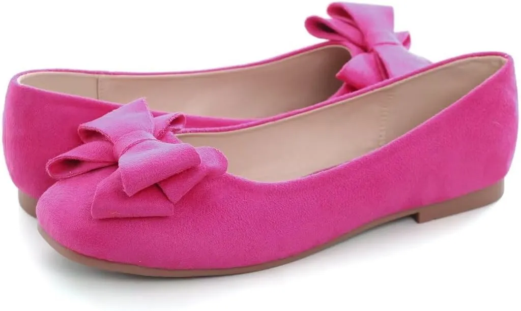 Stunner Women's Casual Flats Square Toe Bowknot Ballet Flats Comfortable Slip On Wedding Dress Shoes