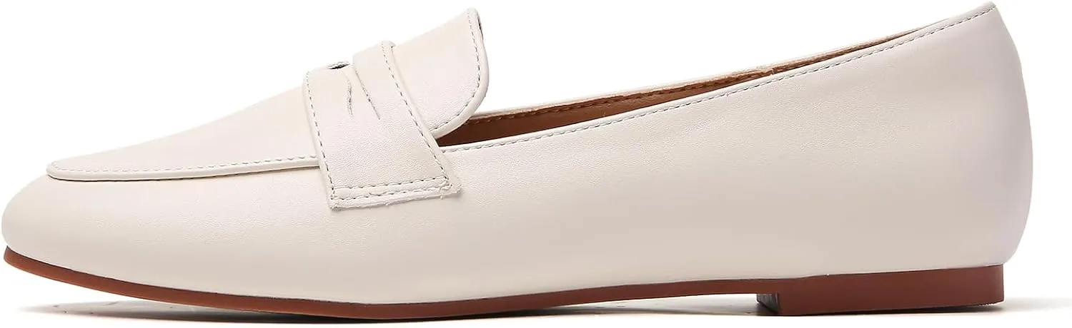 Tilocow Women's Loafers Penny Loafers for Women Comfortable Round Toe Flats Fashion Work Dressy Shoes