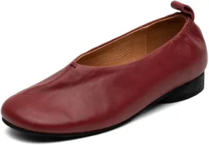 TinaCus Women's Soft Leather Round Toe Elastic Slip On Simple Casual Flats Shoes