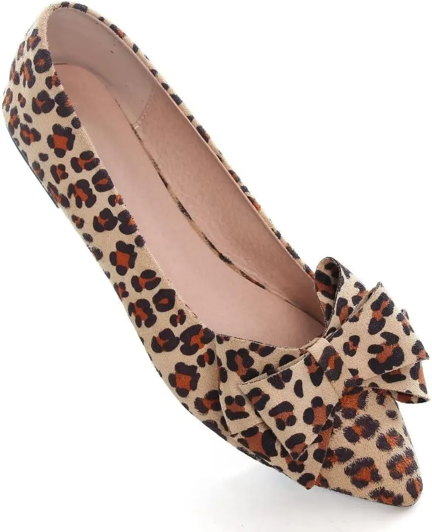 TN TANGNEST Women Fashion Bowknot Flats Comfort Pointed Toe Dress Shoes