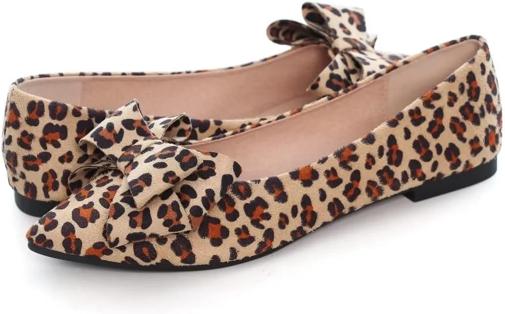 TN TANGNEST Women Fashion Bowknot Flats Comfort Pointed Toe Dress Shoes