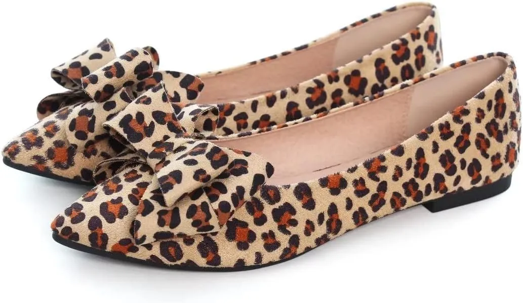 TN TANGNEST Women Fashion Bowknot Flats Comfort Pointed Toe Dress Shoes