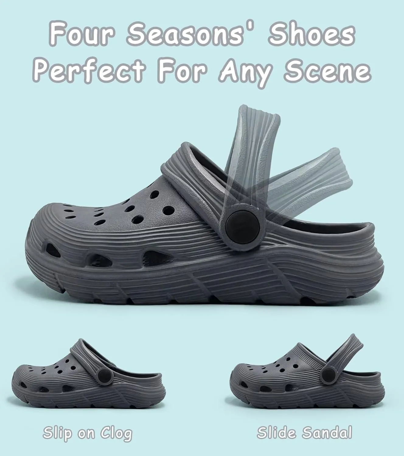 Toddler Kids Garden Clog Slip On Slide Sandals Beach Water Shoes