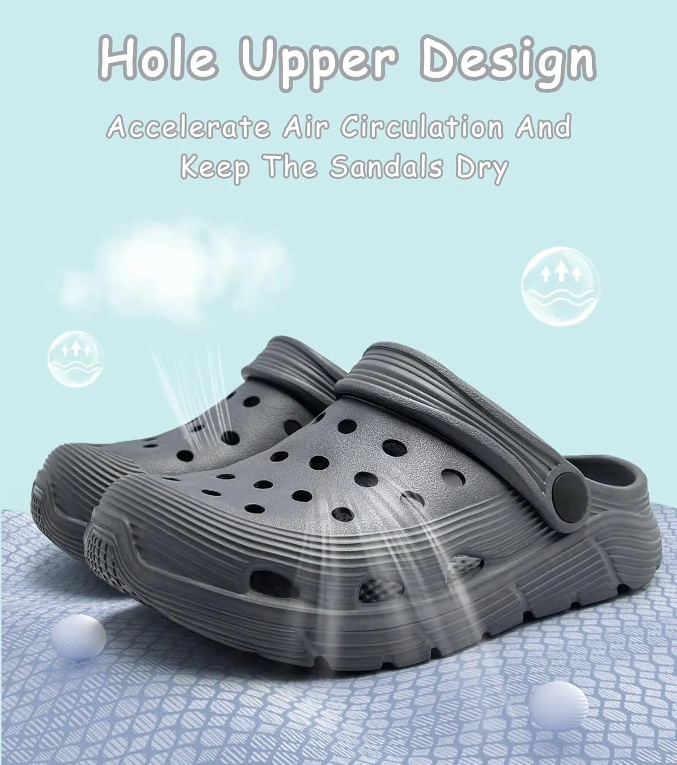 Toddler Kids Garden Clog Slip On Slide Sandals Beach Water Shoes