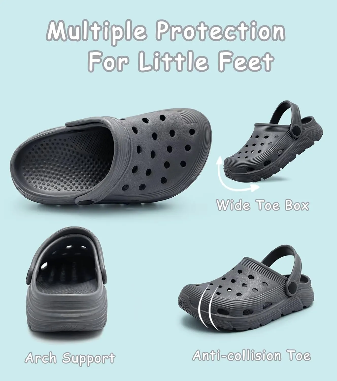 Toddler Kids Garden Clog Slip On Slide Sandals Beach Water Shoes