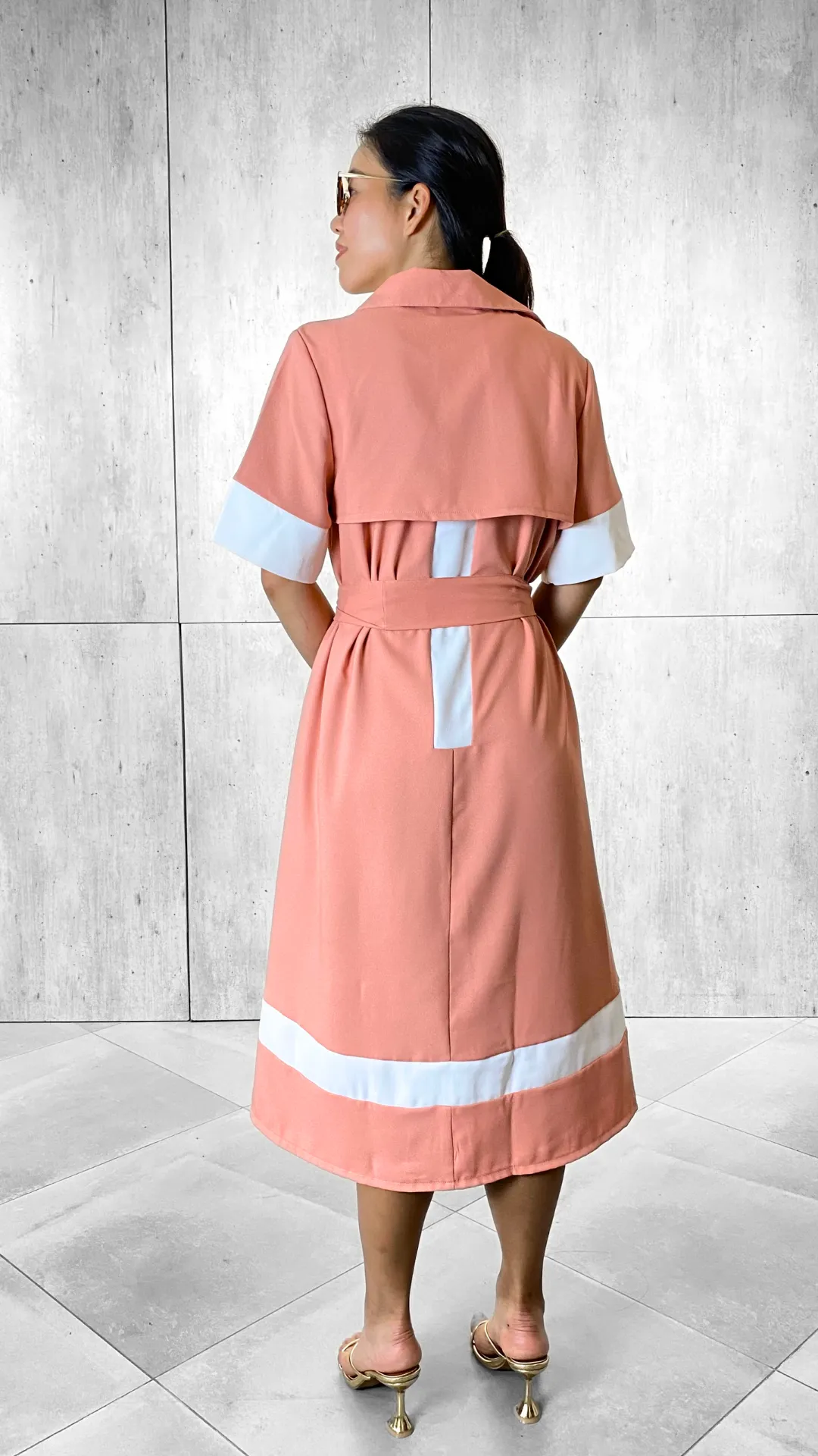 Toni Accent Dress (Sash Included)