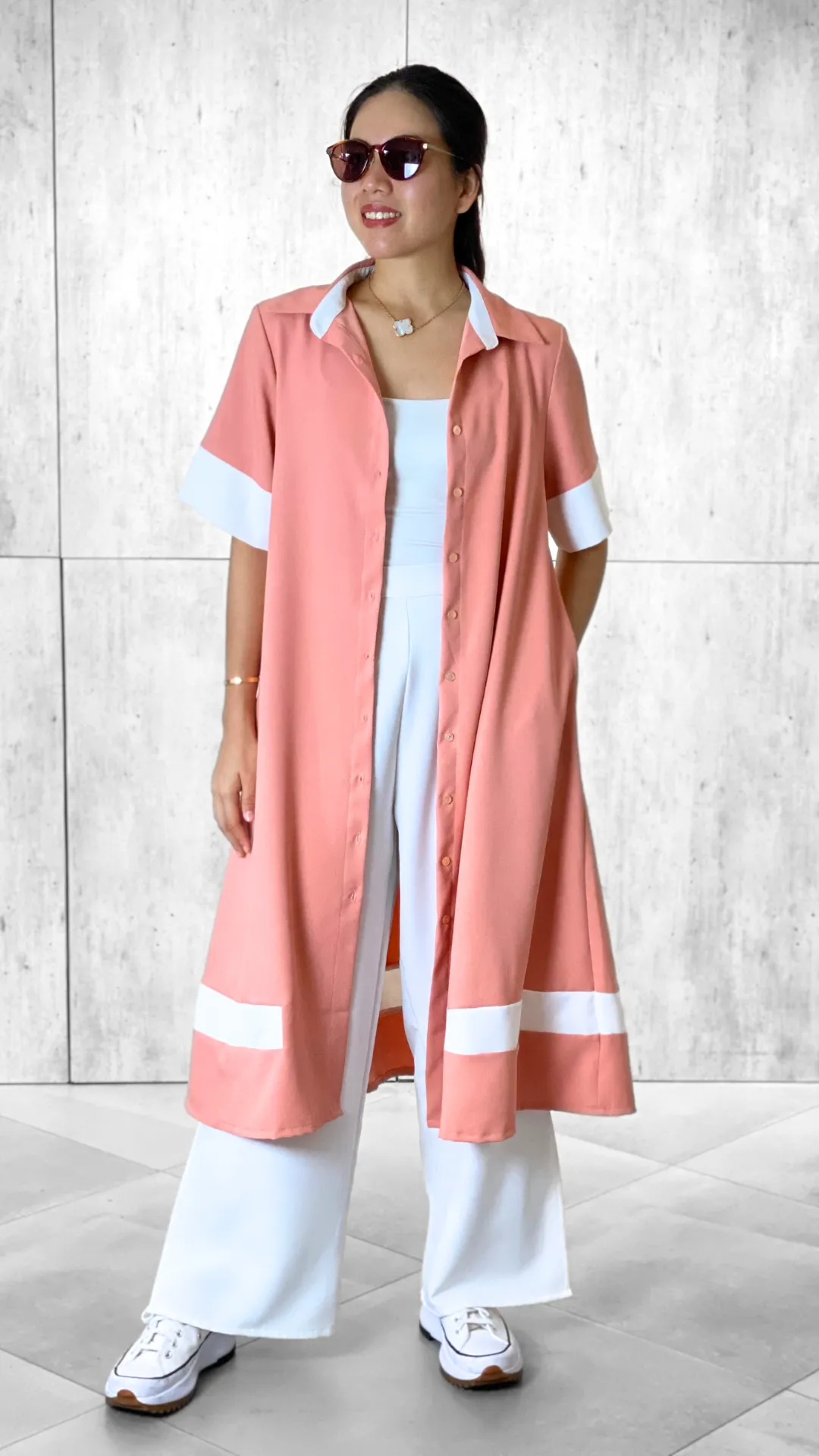 Toni Accent Dress (Sash Included)