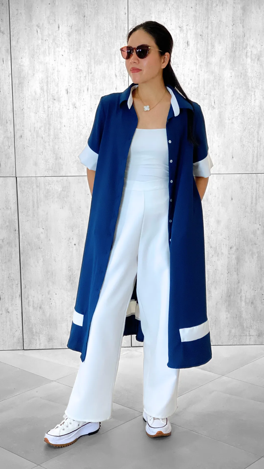 Toni (Plus Size) Accent Dress (Sash Included)