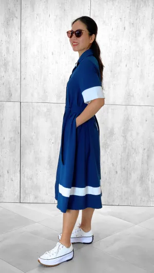 Toni (Plus Size) Accent Dress (Sash Included)