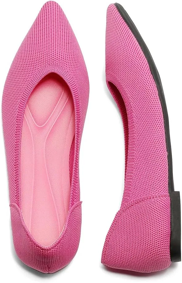 Touchmosees Women's Pointed-Toe Ballet Flats Classic Slip-On Breathable Dress Flats