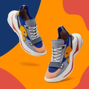 UIN Men's Chunky Fashion Sneakers Walking Casual Comfortable Art Painted Travel Designer Dad Shoes Chueca