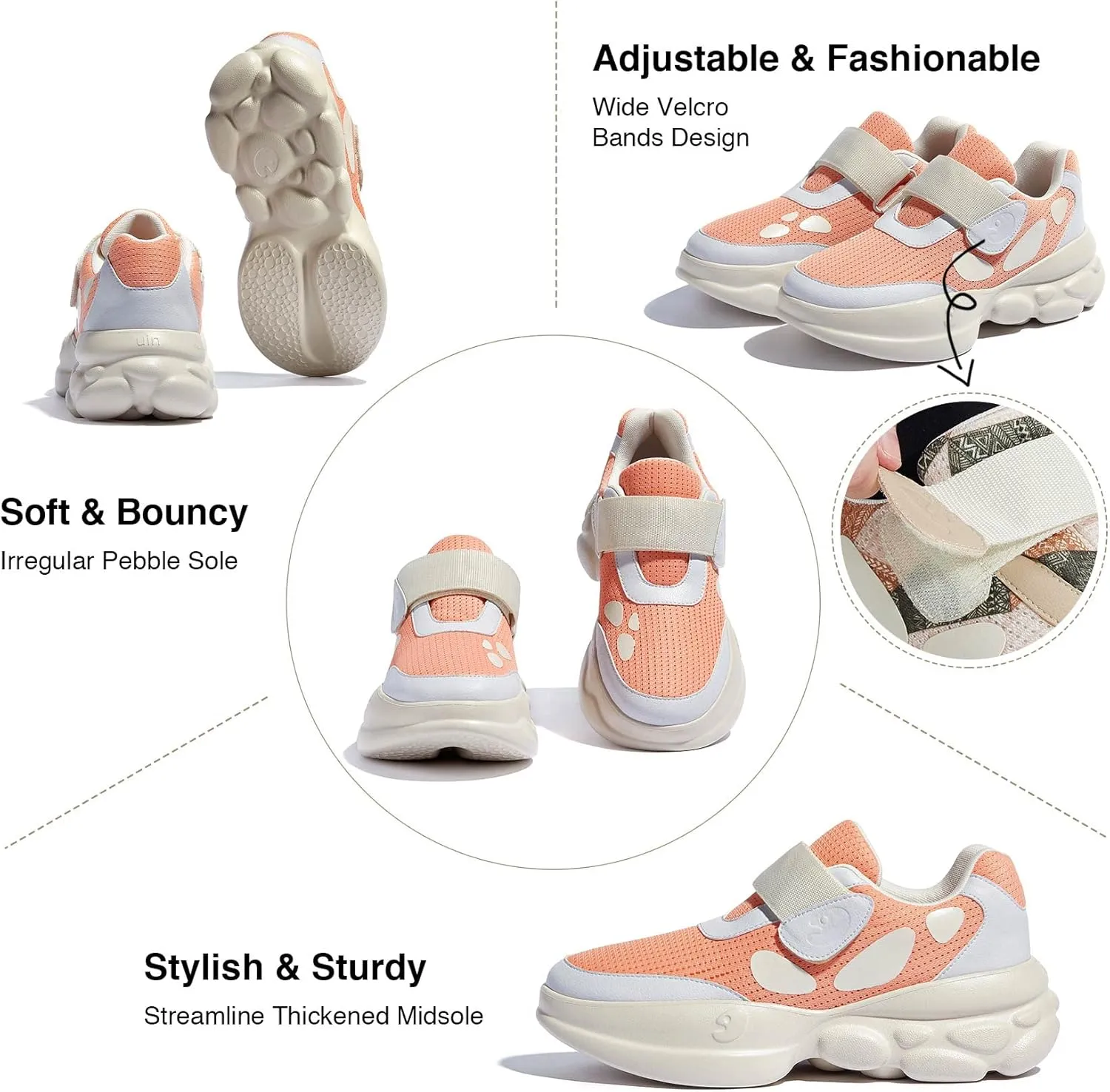 UIN Women's Chunky Fashion Sneakers Walking Casual Comfortable Art Painted Travel Designer Dad Shoes Ronda