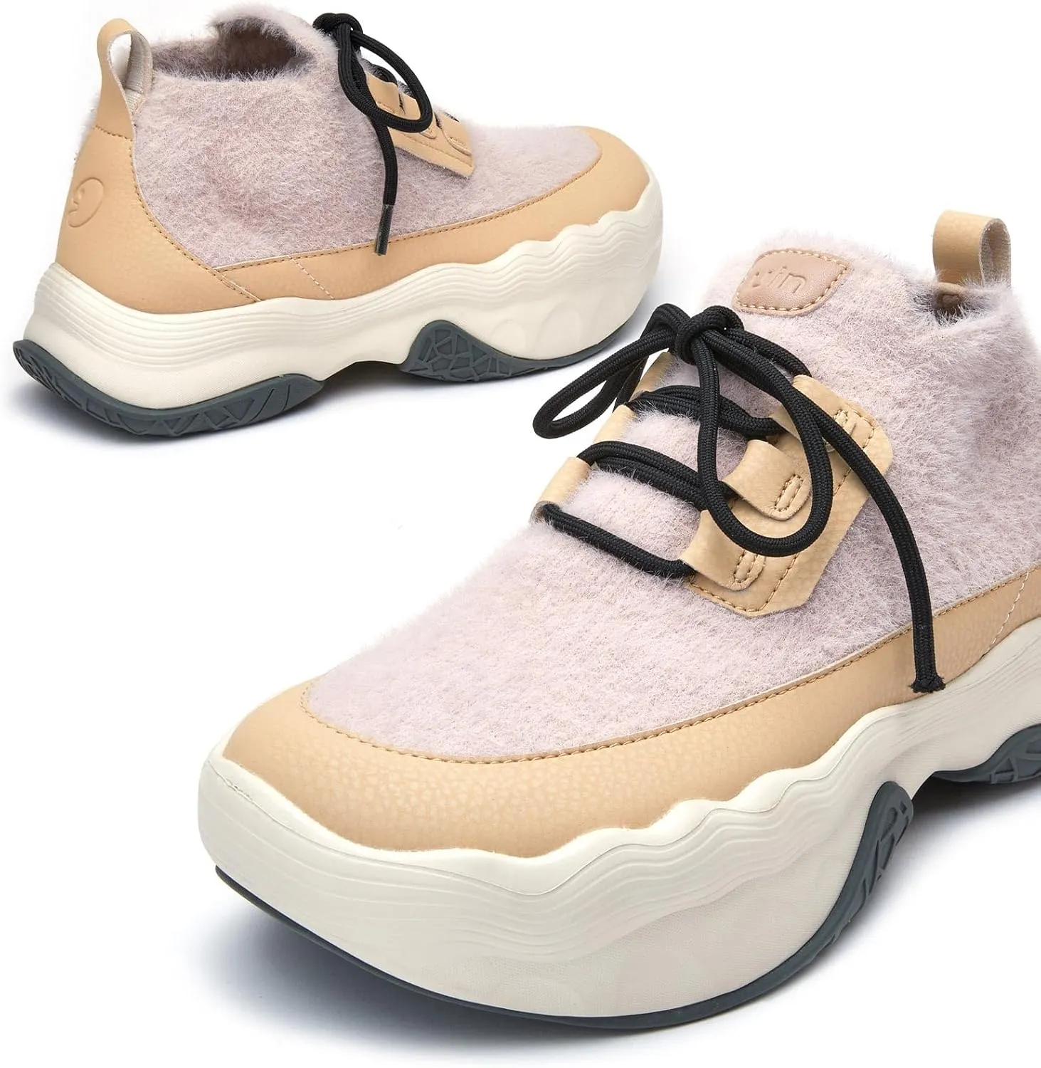 UIN Women's Chunky Platform Fashion Sneakers Walking Casual Comfortable Art Painted Travel Hiking Shoes Catalonia