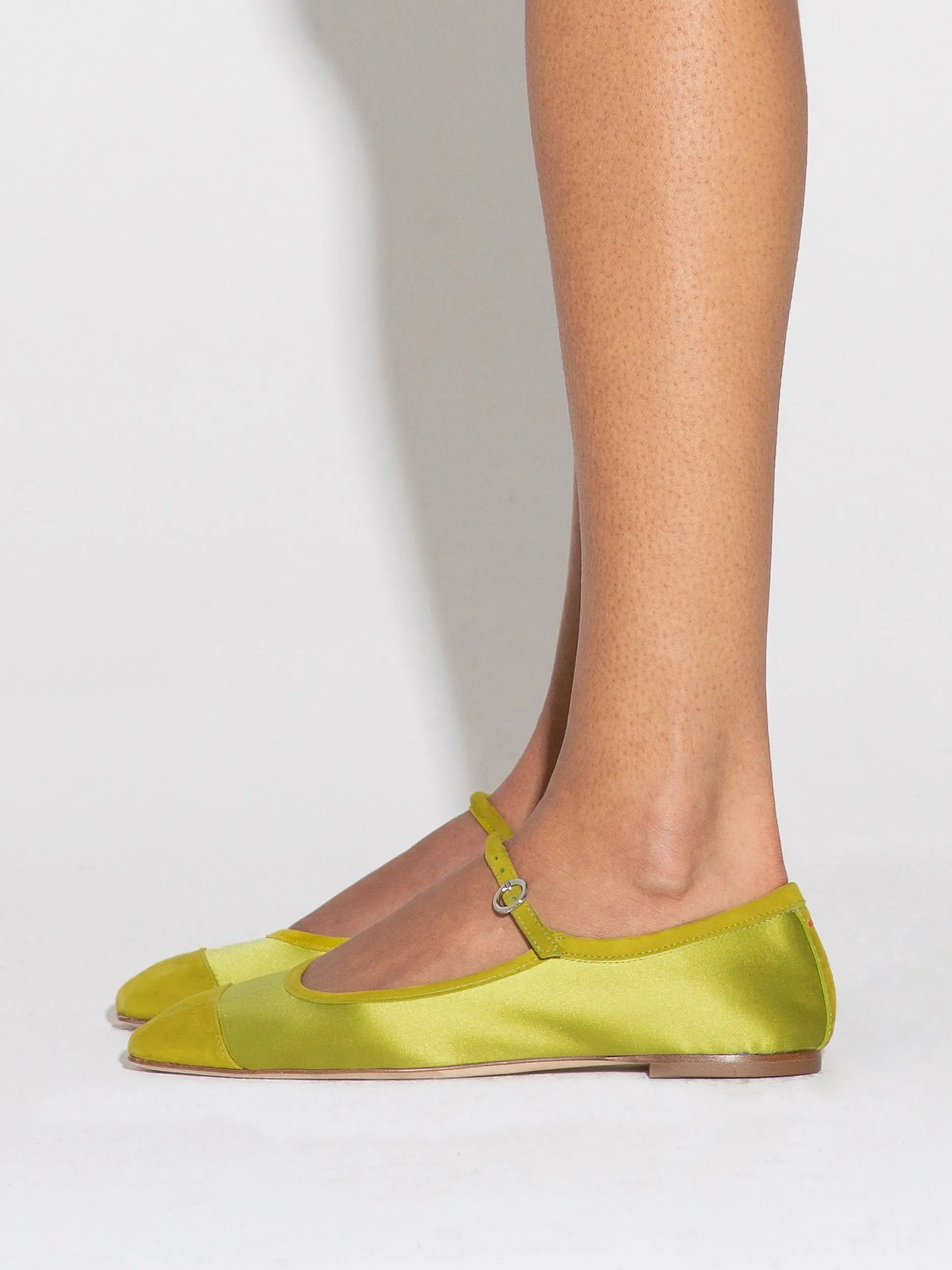 Uma Satin Toe-Cap Mary-Jane Flats