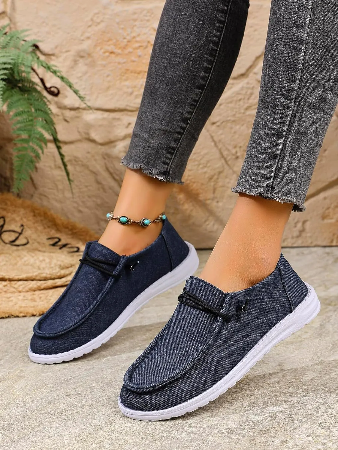 Unisex-Adult Sunflower Floral Canvas Loafers Comfortable Boat Shoes Easy Slip On Lightweight Deck Shoes Elastic Laces Outdoor Flat Walking Shoes Breathable Drving Shoes Sneakers for Women Men