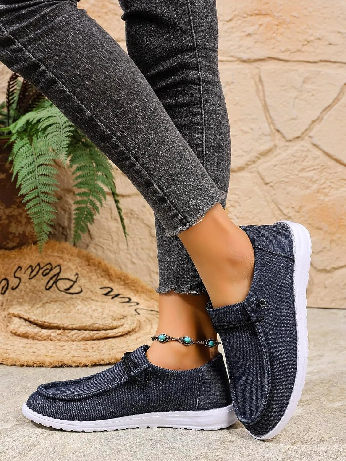 Unisex-Adult Sunflower Floral Canvas Loafers Comfortable Boat Shoes Easy Slip On Lightweight Deck Shoes Elastic Laces Outdoor Flat Walking Shoes Breathable Drving Shoes Sneakers for Women Men