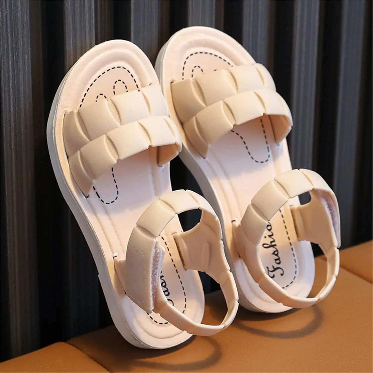 Unisex Kids Summer Sandals Baby Comfort Anti-Slip Open Toe Adjustable Walking Beach Shower Shoes for Boys Girls